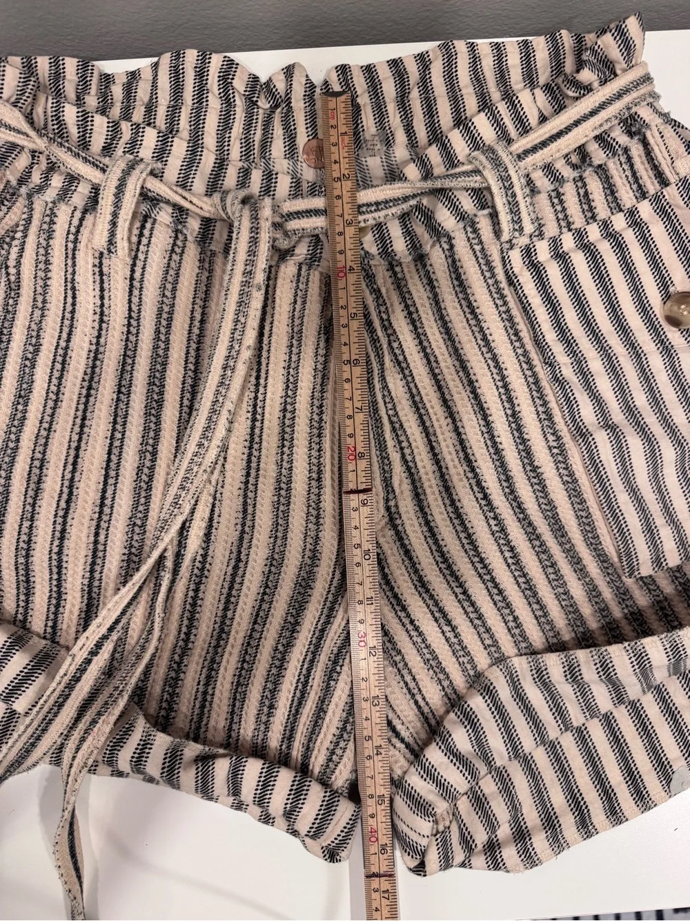 Free People One Harriet Stripped Slouchy Shorts Sz. Sm